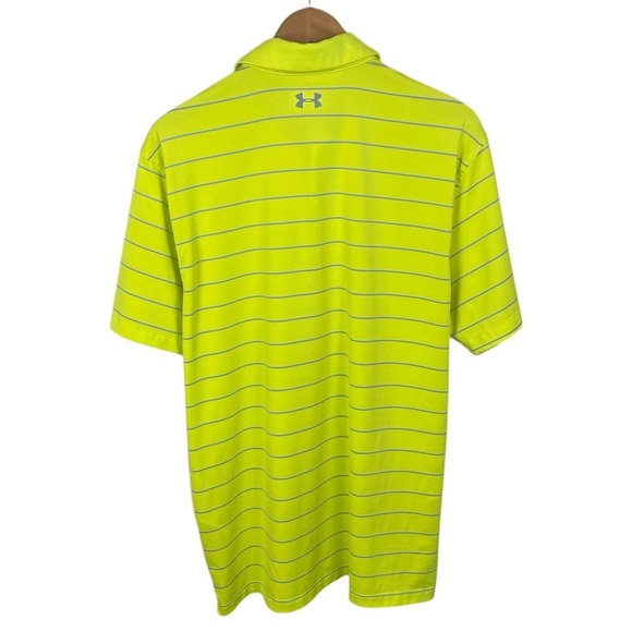 PO846 Men’s Under Armour Loose Fit Striped Performance Polo Shirt XL - Picture 4 of 5